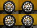 N-BOX タント ムーヴ 4本セット 送料無料 中古 国産 スタッドレス ICE ESPORTE 155/65R14 中古 14インチ シルバー アルミホイール