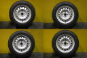 サクシード 4本セット 送料無料 中古 国産 スタッドレス ダンロップ ウィンターマックス SV01 155/80R14 中古 プロボックス 純正スチールホイール