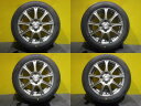 N-BOX タント ムーヴ 4本セット 送料無料 新品 ダンロップ エナセーブ EC204 155/65R14 中古 14インチ ガンメタ アルミホイール