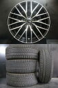 【プリウス カローラツーリング】中古 215/45R17 ピレリ ICEZERO ASIMMETRICO 22年製 & 新品 FS01 7.0-17 5H100 +48 冬組 4本 白河