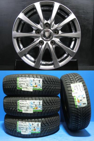 夏組 新品 夏タイヤ 195/65R15 91H NEXEN Blue4Season 全天候型 夏＆冬 + 中古アルミ 6.0J-15 +45 5/114.3 セレナ ランディー に 白河