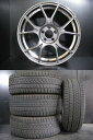 【86 BRZ カローラツーリング 等】中古 215/45R17 ピレリ ICEZERO ASIMMETRICO 22年製 & 新品 GTX2 7.0-17 5H100 +48 冬組 4本 白河