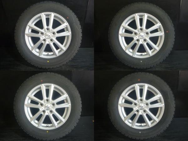 【15日限定!抽選で最大100％Pバック!】バリ溝 中古セット 195/65R15 21年製 ダンロップ WINTERMAXX WM02 YIDA 6.0J 15 5H 114.3 +43 ホイールセット セレナ オーリス 白河