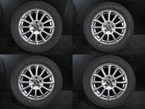 【6/1 0時～最大2,000円OFFクーポン配布中】スタッドレス 中古セット 195/65R15 91Q 23年製 グッドイヤー ICENAVI 7 KS2 6.0J-15 5H PCD100 +44 良品 冬用 冬セット 白 プリウス カローラツーリング