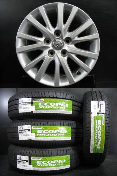 【ヤリスクロス カムリ】新品 205/65R16 22年製 ブリヂストン エコピア NH200 中古美品 トヨタ 純正 7.0J-16 5H 114 +40 4本 夏組 白河