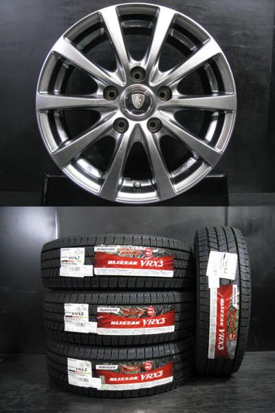 【20日限定!抽選で最大100％Pバック!】冬組 新品 冬タイヤ 195/65R15 ブリヂストン ブリザック VRX3 22年製 ＆ 中古アルミ 6.0J-15 +45 5/114.3 セレナ ランディー 等 白河