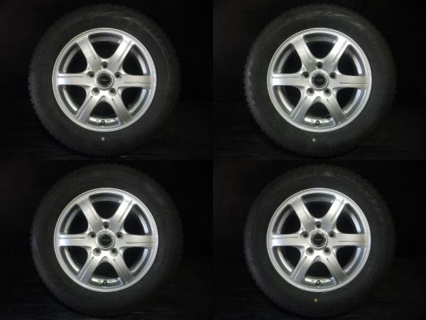 【15日限定!抽選で最大100％Pバック!】良品 中古セット 195/65R15 91Q 21年製 ブリザック VRX2 ブリヂストン FEID G6 6J-15 5/114.3 +53エスクァイア ノア アテンザ 白河