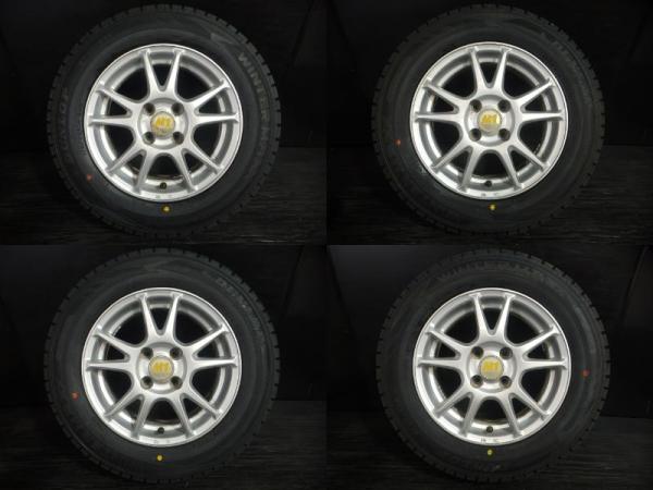 【10日限定!抽選で最大100%Pバック!】新品 冬タイヤ 175/70R14 23年製 ダンロップ WINTERMAXX WM02 中古アルミ CK5 5.5J-14 4H 100 +38 冬セット アクア ヤリス ヴィッツ 白河