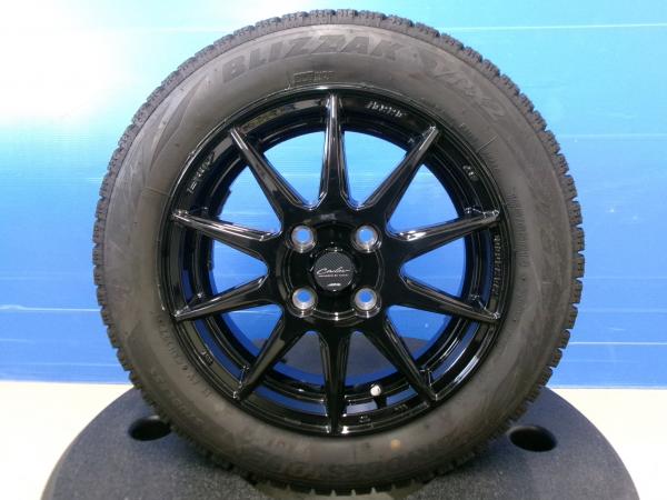 【15日限定 抽選で最大100％Pバック 】N-BOX 中古 冬タイヤ ブリヂストン VRX2 155/65R14 中古 サーキュラーC10R 14インチ タント ムーヴ アルト スペーシア ワゴンR ミラ N-WGN N-ONE eK デイズ ルークス SAKURA キャンバス 軽自動車 スタッドレス 岡崎