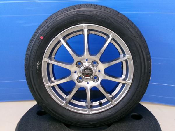 【18日限定!抽選で最大100％Pバック!】165/65R15 夏 タイヤ 中古 社外 アルミ 15インチ 4.5J +43 4H100 タフト ソリオ デリカD2 サマー 三菱 ダイハツ スズキ 岡崎