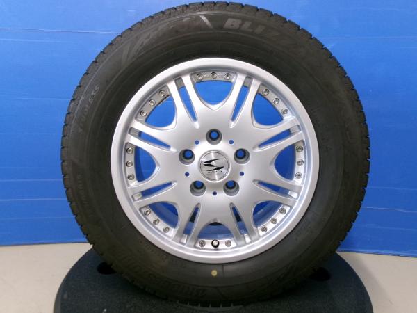 セレナ 中古 アルミ 冬タイヤ ブリヂストン VRX3 195/65R15 BADX 15インチ 5H114.3 ブリザック アイシス C26 C27 ランディ スノー 雪 BS 岡崎