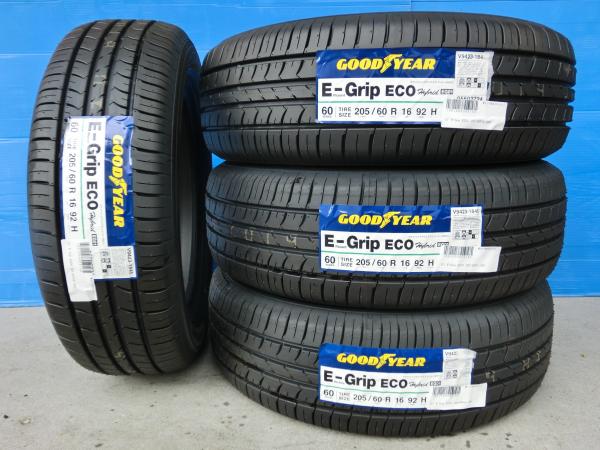 プリウスα 新品 国産 夏タイヤ 4本 グッドイヤー Efficient Grip EG01 205/60R16 92H アクセラ Mazda3 ビアンテ ノア ヴォクシー ステップワゴン ジューク SAI AZK10 ZVW40W ZRT272W アベンシスワゴン エフィシエントグリップ 店頭取付大歓迎！ 岡崎