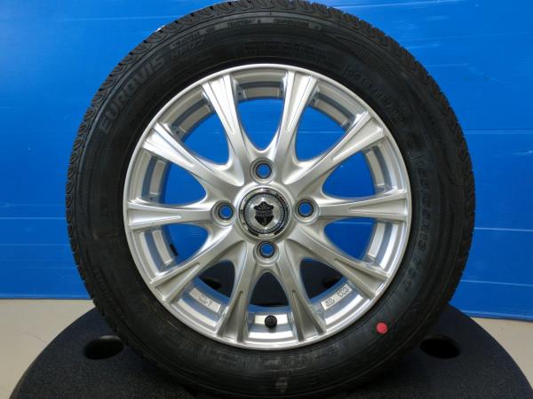 モコ ライフ パレット 155/65R13 サマータイヤ ホイール 4本 SET 新品 ROADSTONE HP-02 + 中古 Weds JOKER 13インチ 4J ET45 PCD100 4-100 アルト ワゴンR eKスポーツ ミラ ゼスト 軽 155/65/13 155/65-13 岡崎