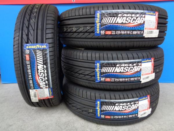 【15日限定!抽選で最大100％Pバック!】岡崎 新品 4本 215/65R16 109/107 R LT グッドイヤー EAGLE #1 ナスカー ハイエース キャラバン 貨物用 バンタイヤ 夏タイヤ NASCAR TRH200 KDH200 E25 E26 ホワイトレター ダットサン ハイラックス