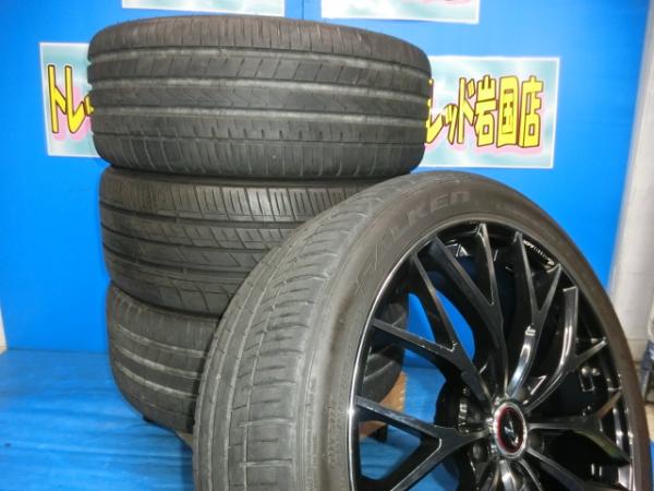 【15日限定!抽選で最大100％Pバック!】送料無料 中古 ファルケン AZENIS トーヨータイヤ トランパス 245/40R19 98Y ホイール付 4本 アルファード ヴェルファイア スカイライン フェアレディZ