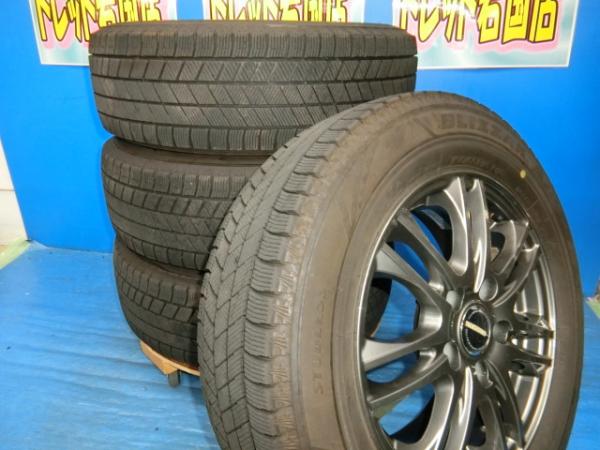 送料無料 中古 スタッドレス ブリヂストン ブリザック VRX3 195/65R15 91Q ホイール 4本 セレナ ステップワゴン シビック アイシス カローラルミオン ヴェロッサ