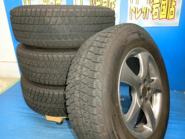 送料無料 中古 スタッドレス ブリヂストン ブリザック DM-V3 215/70R16 100q ホイール 4本 レガシィアウトバック