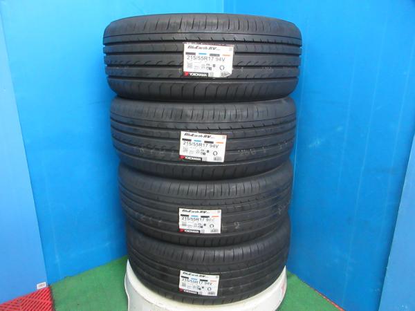 4本 新品 2025年製 夏 サマータイヤ ヨコハマ BluEarth-RV RV03 215/55R17 94V エスティマ ヴェゼル WR-V オデッセイ 伏