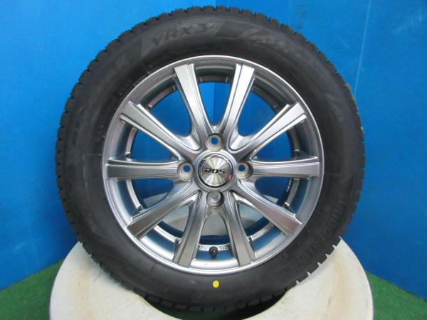 4本 2025年製 新品 スタッドレス タイヤ ブリザック VRX3 155/65R14 75Q アルミホイール 14インチ 4.5J +45 100 4H 軽自動車 N-BOX 伏