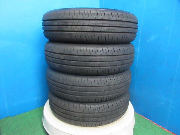 4本 バリ山 2025年製 中古 夏 サマータイヤ ダンロップ ENASAVE EC350+ 165/65R14 79S タンク パッソ ルーミー トール ブーン 伏