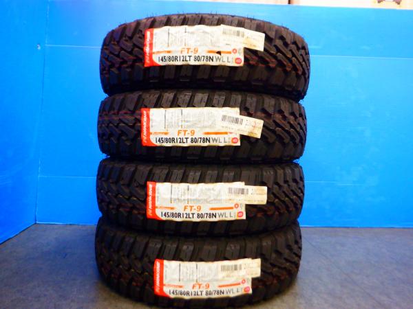 【軽トラ・軽バン】NANKANG FT-9 M/T【145/80R12 80/78N RWL】バモス ピクシストラック クリッパー N-VAN サンバー エブリィ キャリー