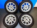 【コンパクトカーに】中古スタッドレス【185/60R15 84Q】シルバーホイール【15インチ 6J +43】シエンタ ヴィッツ スイフト グレイス等