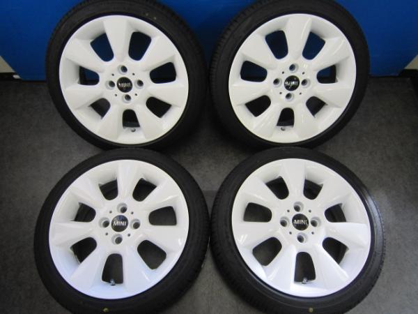 【軽カー流用】白塗装品 MINI R92 7フィンスポーク【16インチ 6.5J +48】2025年製 新品国産タイヤ【165/50R16 75V】N-BOX タント