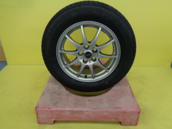 新品 タイヤ アロースピード AS HS-01 195/65R15 夏タイヤ・中古 ホイール アロースピード 15インチ PCD100 5ホール インセット +45 4本セット プリウス アリオン ウィッシュ CT ZVW30 ZVW50 ZVW51 ZVW55 ZVW35 ZVW52 NRE210H NRE214H ZWE211H ZWE213H ZWA10