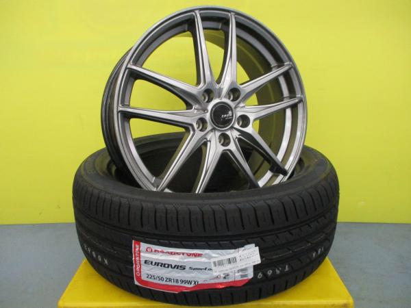 C-HR 新品 18インチ 夏タイヤ 4本 中古 美品 社外 アルミ ZACK JP-550 + 225/50R18 輸入タイヤ エスティマ ACR50W AHR20W GSR50W ヴェゼル RU1 RU2 RU3 RU4 アテンザ アテンザワゴン GJ2FW GJEFW GJ5FW 足利