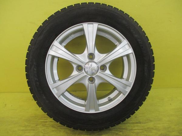 ◆2022年製中古スタッドレス付◆ファング + アイスフロンテージ 175/65R14インチ◆bBラウムE11ノートコルトベリーサ等 4本セット 足利