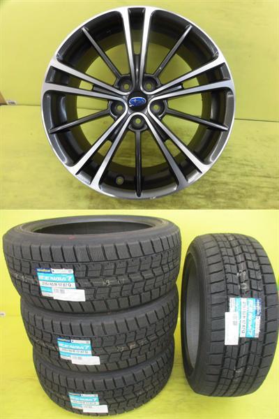 ◆スバル BRZ ZC6純正◆新品スタッドレス付き 4本セット◆グッドイヤー アイスナビ7 215/45R17 2023年製◆ガリ傷あり 86等にも 足利