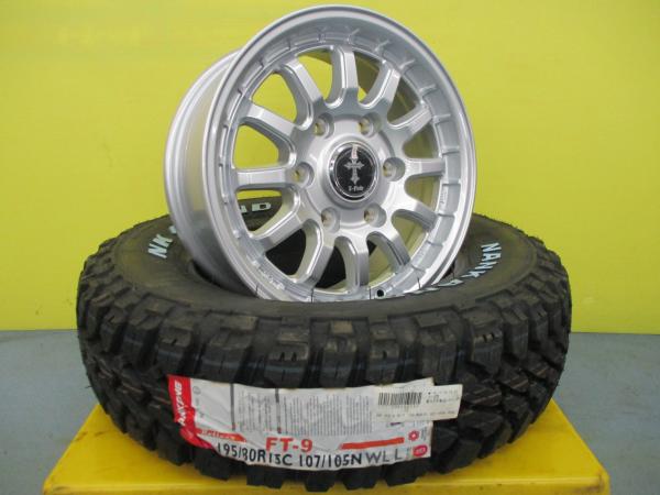 【18日限定!抽選で最大100％Pバック!】200系 ハイエース 新品 オフロード 195/80R15 107/105 N LT FT-9 + 社外 アルミ BEST X-FIELD レジアスエースバン コミューター バン ワゴン JWL-T 車検対応 マッドテレーン ホワイトレター 足利