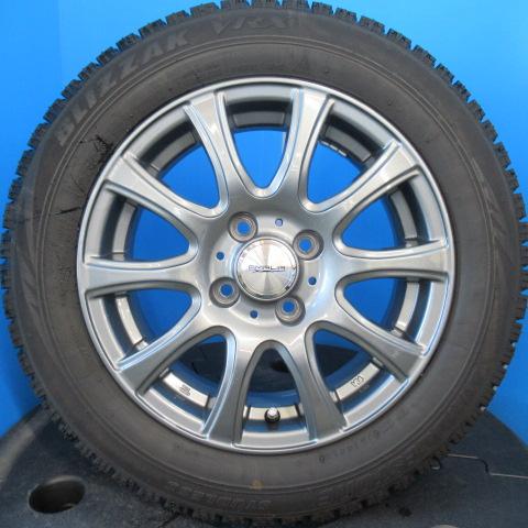 【18日限定!抽選で最大100％Pバック!】中古 ブリヂストン ブリザック VRX 165/65R14 79Q 2018年製 中古 ウェッズ AMALIA 14インチ アルミホイール 4本セット！