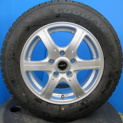 中古 グッドイヤー アイスナビ6 195/65R15 91Q 中古 ブリヂストン FEID 15インチ アルミホイール 4本セット！セレナ アイシス