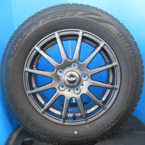 【18日限定!抽選で最大100％Pバック!】新品 ブリヂストン ブリザック VRX2 195/65R15 91Q 中古 ウェッズ テッド 15インチ アルミホイール 4本セット！プリウス カローラスポーツ