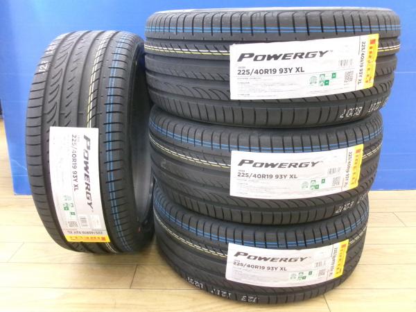 レヴォーグ RX-8 新品 夏タイヤ 4本 225/40R19 93Y XL ピレリ POWERGY 低燃費 パワジー クラウン マークX オデッセイ LEXUS HS 225/40/19 225/40-19 プリウスα Cクラス 3シリーズ 4シリーズ 前橋