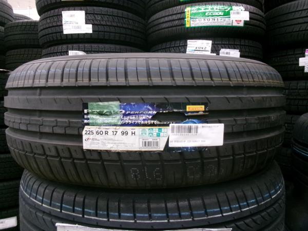 未使用品夏タイヤ 225/60R17 ピレリ P7EVO 2018年製 サマータイヤ 1本販売 羽