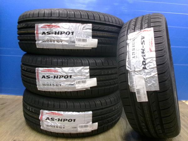 新品夏タイヤ 185/55R15 4本 アロースピード AS-HP01 2024年製 アジアンタイヤ 希少サイズ フィアット500 パンダ bB