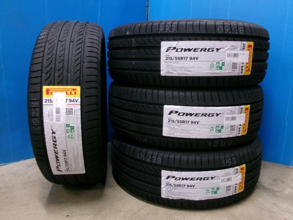 ◆2025年製新品夏タイヤ4本セット◆ピレリパワジー 215/55R17インチ◆エスティマカムリクラウンオデッセイヴェゼルジューク等 PIRELLI 江田