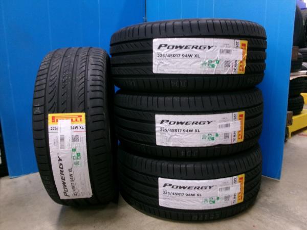 ◆2025年製新品夏タイヤ4本セット◆ピレリパワジー 225/45R17インチ◆VWゴルフアウディA3ミニクラブマンベンツAクラスプジョー308など 江田