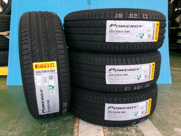 ◆2024年製新品夏タイヤ4本セット◆ピレリパワジー 225/55R18インチ◆エルグランドデリカD:5アウトランダーXVフォレスター3008など 江田