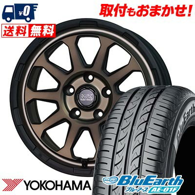 205/55R16 91V YOKOHAMA ヨコハマ BluEarth AE-01F MAD CROSS RANGER マッドクロス レンジャー サマータイヤホイール4本セット 【取付対象】