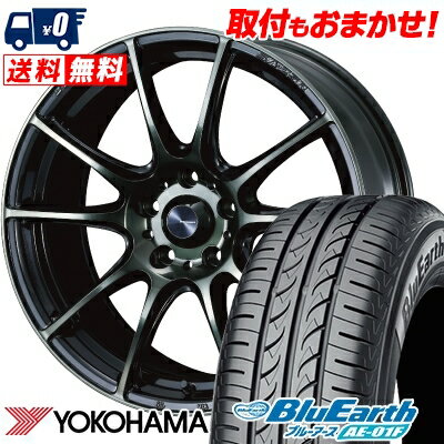 205/55R16 91V YOKOHAMA ヨコハマ BluEarth AE-01F ブルーアース AE01F WedsSport SA-25R ウェッズスポーツ SA-25R サマータイヤホイール4本セット【取付対象】