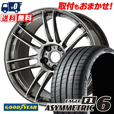 245/45R18 100Y XL Goodyear EAGLE F1 ASYMMETRIC 6 WORK EMOTION ZR7 サマータイヤホイール4本セット 【取付対象】