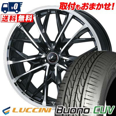215/65R16 102V LUCCINI Buono CUV LEONIS MV サマータイヤホイール4本セット 【取付対象】