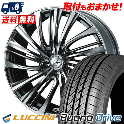 205/55R16 91V LUCCINI Buono Drive LEONIS FR サマータイヤホイール4本セット 【取付対象】
