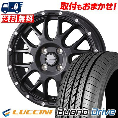155/65R14 75H LUCCINI Buono Drive MUDVANCE 08 サマータイヤホイール4本セット 【取付対象】