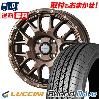 185/65R14 86H LUCCINI Buono Drive MUDVANCE 08 サマータイヤホイール4本セット 【取付対象】