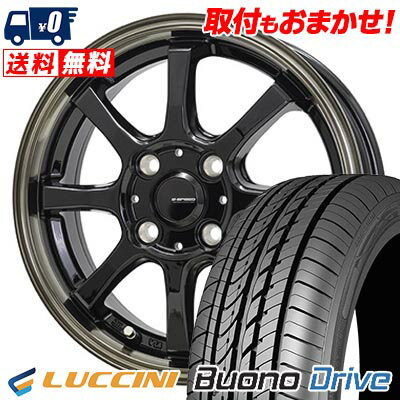 185/55R15 82V LUCCINI Buono Drive G・SPEED P-08 サマータイヤホイール4本セット 【取付対象】