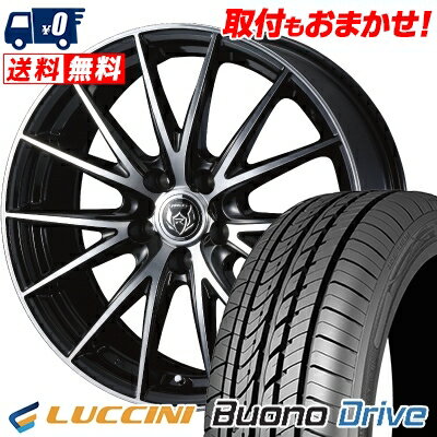 205/55R16 91V LUCCINI Buono Drive WEDS RIZLEY VS サマータイヤホイール4本セット 【取付対象】